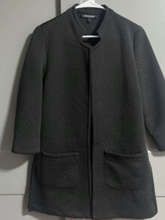 Alex and olivia Sweaters - Black Quilted Open-Front Coat - Alex & Olivia